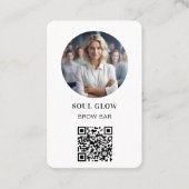 QR-code, foto, salon Visitekaartje (Voorkant)