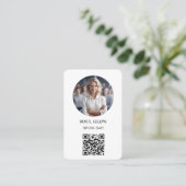 QR-code, foto, salon Visitekaartje (Staand voorkant)