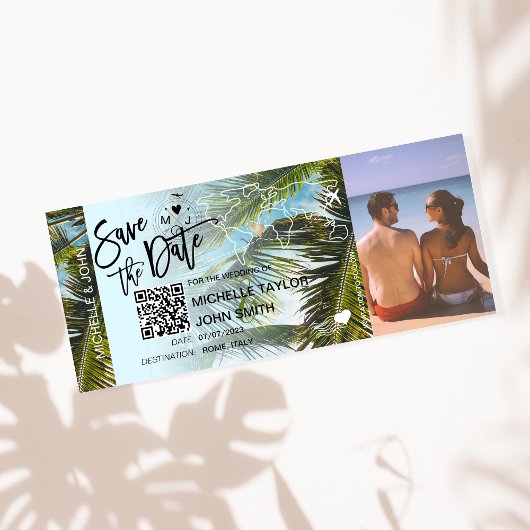 QR-code Foto Save the Date instapkaart  Kaart