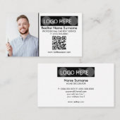 Qr-code Foto toevoegen Invoegen Logo Een auto hure Visitekaartje (Voorkant / Achterkant)