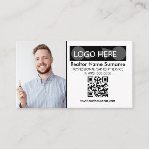Qr-code Foto toevoegen Logo invoegen Auto huren Visitekaartje