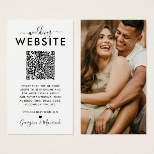 QR-code Foto Trouwwebsite Bijlagekaart Visitekaartje