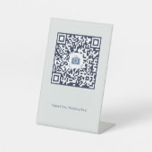 QR-code foto-upload bruiloft en evenement Reclamebord Met Voetstuk (Voorkant)