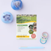 QR-code foto van gazonverzorgingsbedrijf Flyer (Enkel)