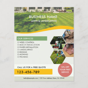 QR-code foto van gazonverzorgingsbedrijf Flyer