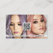 QR Code Foto-visitekaartjes voor make-up artiest Visitekaartje (Voorkant)