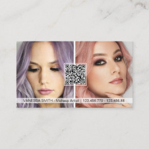 QR Code Foto-visitekaartjes voor make-up artiest Visitekaartje