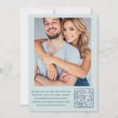 QR Code Foto Whimsical Wildflower Meadow Bruiloft Kaart (Achterkant)