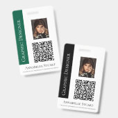 QR code Foto Zakelijke Onderneming Groot Badge (Voor- en achterkant)