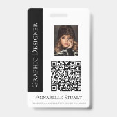 QR code Foto Zakelijke Onderneming Groot Badge (Achterkant)