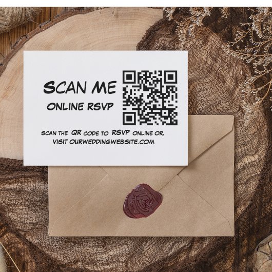 QR-code Foto zwart-wit Informatiekaartje