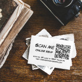 QR-code Foto zwart-wit Informatiekaartje