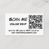 QR-code Foto zwart-wit Informatiekaartje (Voorkant)