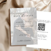 QR CODE fotobedekking elegant modern huwelijk Save The Date