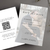 QR CODE fotobedekking elegant modern huwelijk Save The Date