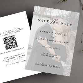 QR CODE fotobedekking elegant modern huwelijk Save The Date