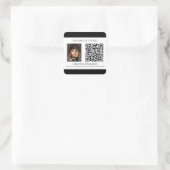 QR-code Fotobedrijf Bedrijf Vierkante Sticker (Tas)
