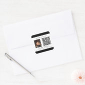 QR-code Fotobedrijf Bedrijf Vierkante Sticker (Envelop)