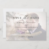 QR CODE fotoelegant script moderne bruiloft Save The Date (Voorkant)