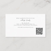 QR Code Fotograaf en Studio Manager Visitekaartje (Achterkant)