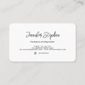 QR Code Fotograaf Film Roll Custom Photo Visitekaartje (Achterkant)