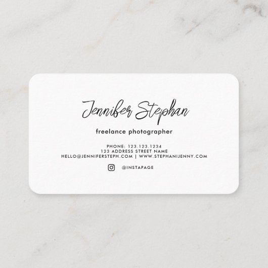 QR Code Fotograaf Film Roll Custom Photo Visitekaartje (Achterkant)