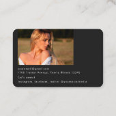 Qr code fotograaf netwerk sociale media visitekaartje (Achterkant)