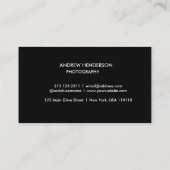 QR Code Fotograaf Zwart Visitekaartje (Achterkant)