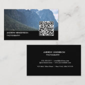 QR Code Fotograaf Zwart Visitekaartje (Voorkant / Achterkant)