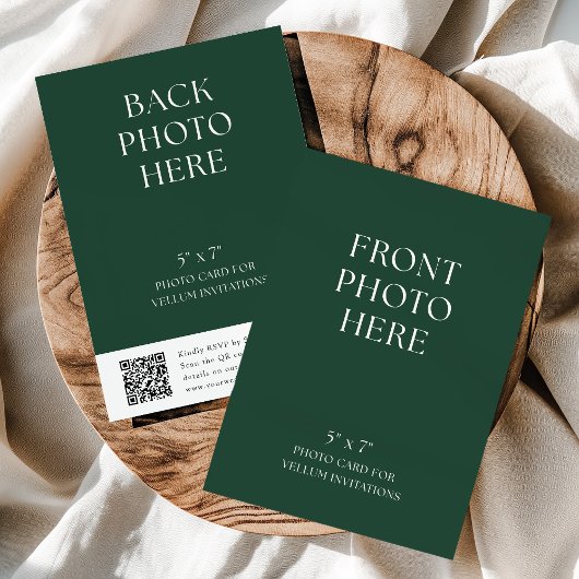QR-code fotokaart voor trouwkaarten van Vellum Kaart
