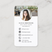 QR-code fotologo voor makelaar Visitekaartje (Voorkant)