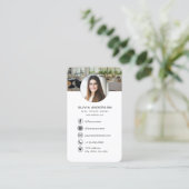 QR-code fotologo voor makelaar Visitekaartje (Staand voorkant)