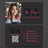 QR Code Fotonagelspecialist Moderne Typografie Visitekaartje