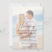 QR-code Fotostrand Zee Glazen en Dollar Elegant Kaart (Voorkant)