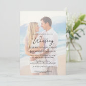 QR-code Fotostrand Zee Glazen en Dollar Elegant Kaart (Staand voorkant)