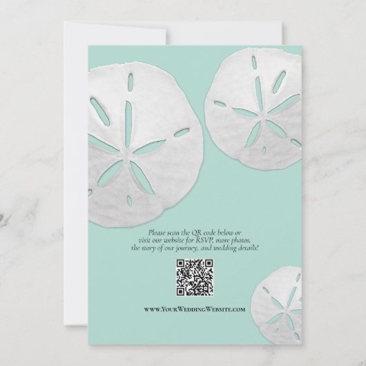 QR-code Fotostrand Zee Glazen en Dollar Elegant Kaart (Achterkant)