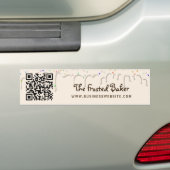QR Code Frosting Bakery Business Bumpersticker (Op auto)