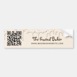 QR Code Frosting Bakery Business Bumpersticker