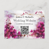 QR-code Fuchsia Enchantment: Waterverf Informatiekaartje (Voorkant)