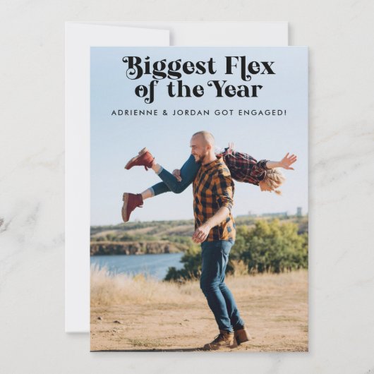 QR Code Funny Foto Verloving Aankondiging (Voorkant)