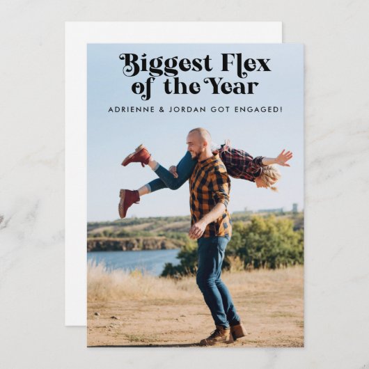 QR Code Funny Foto Verloving Aankondiging (Voorkant / Achterkant)