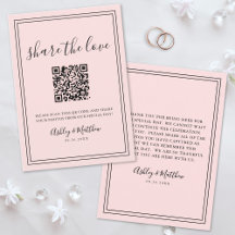 QR Code Gast Foto Delen Blush Roze Trouwdag