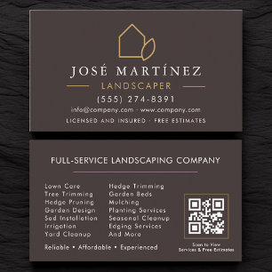 QR Code Gazonverzorging Tuin Landschapsarchitect Visitekaartje