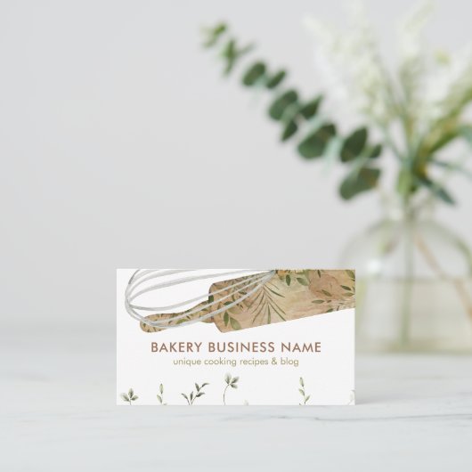 QR Code Gebak Chef Catering Cake Maker Visitekaartje (Staand voorkant)