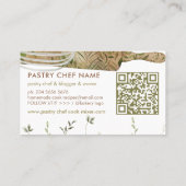 QR Code Gebak Chef Catering Cake Maker Visitekaartje (Achterkant)
