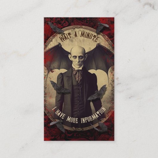 QR Code Gebeurtenis Details  Dracula Halloween Informatiekaartje (Voorkant)