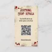 QR Code Gebeurtenis Details Halloween Romantisch D Informatiekaartje (Achterkant)