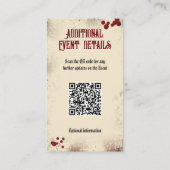 QR Code Gebeurtenis Details Website Dracula's Cast Informatiekaartje (Achterkant)