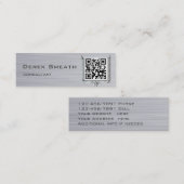 QR-code geborsteld metaal Mini Visitekaartje (Voorkant / Achterkant)
