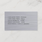 QR-code geborsteld metaal Visitekaartje (Achterkant)